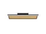 BRILLIANT LED Deckenleuchte "Calma", braun (schwarz, natur), 1, H: 5cm, 1 Stk., Leuchten, 3000 K, dimmbar, Holz/Metall, schwarz, LED Deckenleuchte