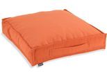 Sitzkissen H.O.C.K. "Classic Uni", orange (orange, unifarben), B:50cm H:10cm L:50cm, Polyacryl (dralon), Dekokissen_Sitzkissen_Kissenhüllen, Sitzkissen, 50/50 cm
