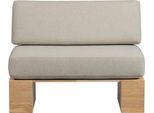 Essbank WOOOD "Dine Polsterbank", beige, B:110cm H:84cm T:67cm, Sitzbänke, Essbank, Sitzbank, mit bequemen Sitzkissen