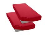 Spannbettlaken OTTO HOME "BLACKBERRY in BASIC und PREMIUM Qualität, 100% Baumwolle", rot, B:90cm L:200cm, Jersey (110 g/m²), Obermaterial: 100% Baumwolle, Bettlaken, Spannbettlaken, für hohe Matratzen bis 28 cm, Bettlaken, Spannbetttuch, pflegeleicht, Topseller