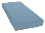 Spannbettlaken OTTO HOME "BLACKBERRY in BASIC und PREMIUM Qualität, 100% Baumwolle", blau (taubenblau), B:140cm L:200cm, Jersey (110 g/m²), Obermaterial: 100% Baumwolle, Bettlaken, Spannbettlaken, für hohe Matratzen bis 28 cm, Bettlaken, Spannbetttuch, pflegeleicht, Topseller