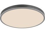 GLOBO LIGHTING Deckenleuchte "DORO", grau (silberfarben), Ø 60cm H: 8,5cm, 1 Stk., Leuchten, Deckenlampe Wohnzimmer-Leuchte Schlafzimmer-Leuchte Flur Küche, Deckenleuchte
