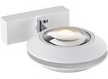 NEUHAUS PURE LED Wandleuchte "PURE Oculis", snow, 2, Ø 15cm H: 7,3cm, 1 Stk., Leuchten, Dimmfähig über separaten Tronicdimmer, dreh- & schwenkbar, LED Wandleuchte