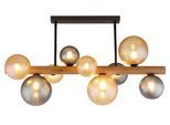 GLOBO LIGHTING Deckenleuchte "RIHA", schwarz matt, H: 45cm, 1 Stk., Leuchten, Deckenlampe Wohnzimmer-Leuchte Schlafzimmer-Leuchte Flur Küche, Deckenleuchte