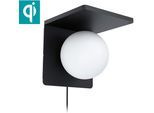 EGLO Wandleuchte "CIGLIE", schwarz (schwarz, weiß), 1, H: 18cm, 1 Stk., Leuchten, QI-charger, Wandleuchte