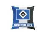 Dekokissen HAMBURGER SV "Hamburger SV Kissen HSV Kissen Blockstreifen", Gr. 1 Stk., mehrfarbig, 100% Baumwolle, Dekokissen_Sitzkissen_Kissenhüllen