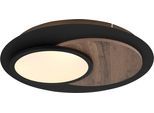 GLOBO LIGHTING Deckenleuchte "KORY", schwarz matt, Ø 48cm H: 5,6cm, 1 Stk., Leuchten, Deckenlampe Wohnzimmer-Leuchte Schlafzimmer-Leuchte Flur Küche, Deckenleuchte