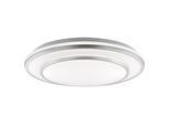 BRILLIANT LED Deckenleuchte "Luciano", weiß (aluminiumfarben, weiß), 1, Ø 39cm H: 7cm, 1 Stk., Leuchten, Ø 40 cm x 8 cm, 2160 lm, 4000 K, EEC A, aluminiumfarben/weiß, LED Deckenleuchte