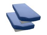 Spannbettlaken OTTO HOME "BLACKBERRY in BASIC und PREMIUM Qualität, 100% Baumwolle", blau (hellblau), B:90cm L:200cm, Jersey (110 g/m²), Obermaterial: 100% Baumwolle, Bettlaken, Spannbettlaken, für hohe Matratzen bis 28 cm, Bettlaken, Spannbetttuch, pflegeleicht, Topseller