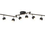 JUST LIGHT LED Deckenleuchte "JARIK", schwarz, 7, H: 16cm, 1 Stk., Leuchten, Serienschalter: Alles / Spots / Profile, getrennt schaltbar, LED Deckenleuchte