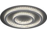 GLOBO LIGHTING Deckenleuchte "JAYDEN", silber (schwarz matt), Ø 55cm H: 6cm, 1 Stk., Leuchten, Deckenlampe Wohnzimmer-Leuchte Schlafzimmer-Leuchte Flur Küche, Deckenleuchte