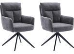 Esszimmerstuhl HOME AFFAIRE "Monaco", grau (grau, schwarz, grau), B:59cm H:92,5cm T:67,5cm, Boucle, Stühle, Esszimmerstuhl, verschiedene Gestelle wählbar, Belastbar bis 120 Kg
