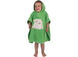 Badeponcho WEWO FASHION "8031", grün, L:60cm, Frottier, Hausmäntel, Kapuze