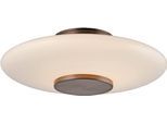 NEUHAUS PURE LED Deckenleuchte "PURE Vitrum", schwarz, metal braun, 1, Ø 22cm H: 8,2cm, 1 Stk., Leuchten, Dimmfähig über separaten Dimmer, zeitloses Design, LED Deckenleuchte