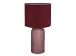 Globo Tischleuchte , Rot , Textil , 50 cm , CE , Wippschalter , Lampen & Leuchten, Innenbeleuchtung, Tischlampen, Tischlampen