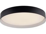 LED Deckenleuchte "TAVOLI", schwarz, 1, Ø 49cm H: 7,3cm, 1 Stk., SCHÖNER WOHNEN-KOLLEKTION, Leuchten, SCHÖNER WOHNEN Kollektion, CCT 2700-6500K, IR-Fernbedienung, Dimmbar, LED Deckenleuchte
