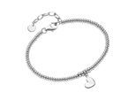 Armband SMART JEWEL "Herz-Anhänger, Silber 925", silber, Armbänder, Damen, 19cm, Silber 925 (Sterlingsilber), Armband