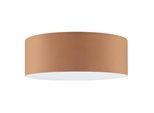 OTTO HOME Deckenleuchte "Stellan", braun (braun, silberfarben), 2, Ø 45cm H: 16cm, 1 Stk., Leuchten, Deckenlampe Stoff Textilschirm Ø 45cm, Deckenleuchte