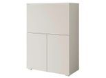 P & B Sekretär , Beige, Kaschmir , Kunststoff , rechteckig , kaltweiss , 90x125.1x42 cm , FSC , Büromöbel, Schreibtische, Sekretäre
