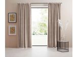 Gardine "LADINA" Gr. 3, beige (sand beige), B:140cm H:225cm, Polyester, Polyester, LEGER HOME BY LENA GERCKE, Gardinen, Gardine, blickdicht, gewebt, verschiedene Größen, Bestseller