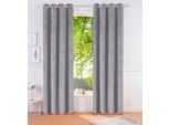 Gardine "LADINA" Gr. 4, grau, B:140cm H:245cm, Polyester, Recyceltes Material, LEGER HOME BY LENA GERCKE, Gardinen, Gardine, blickdichter Vorhang, Samt Vorhang