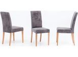 Esszimmerstuhl HOME AFFAIRE "Lea", grau (grau antik), B:45cm H:95cm T:50cm, Microfaser aus 100% Polyester in Antikleder-Optik, Stühle, Esszimmerstuhl, strapazierfähiges Material, Gestell aus Massivholz