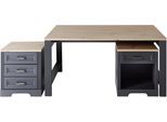 Schreibtisch INNOSTYLE "Jasmin", grau (graphit, tischplatte artisan eiche, graphit, artisan eiche), B:160cm H:76cm T:80cm, Tische, Schreibtisch