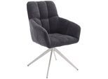 Drehstuhl HOME AFFAIRE "Nizza", grau (anthrazit), B:61cm H:90cm T:66cm, Stühle, Drehstuhl, 180 Grad Drehfunktion, komfortable Polsterung, stabiles Gestell