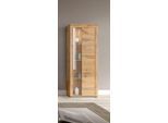 Vitrine HOME AFFAIRE "AOSTA, Höhe 159 cm, 1 Tür (li/re), 2 Glasböden, 4 Fächer", braun (wotan eiche nachbildung), B:60cm H:159cm T:35cm, FSC-zertifizierter Holzwerkstoff, Schränke, Vitrine, Standvitrine, Glasvitrine, Showcase, Vitrinenschrank, Wohnzimmer
