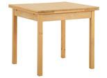 Esstisch HOME AFFAIRE "Maike", beige (natur gebeizt, gewachst), B:80cm H:74,5cm T:80cm, Tische, Esstisch, Home affaire, Breite 80cm, mit Auszugsfunktion