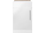 Spülenschrank WIHO KÜCHEN "Cali", weiß (front: weiß glanz, korpus: weiß), B:50cm H:82cm T:57cm, Schränke, Spülenschrank, 50 cm breit, ohne Arbeitsplatte