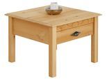 Couchtisch OTTO HOME "Laura", beige (natur gebeizt, gewachst), B:60cm H:42cm T:60cm, Tische, Couchtisch, 60/60 cm, mit einer Schublade, zusätzlicher Stauraum