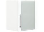 Glashängeschrank WIHO KÜCHEN "Cali", weiß (front: weiß glanz, korpus: weiß), B:50cm H:56,5cm T:35cm, Schränke, Glashängeschrank, Front mit Glaseinsatz