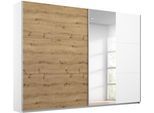 Schwebetürenschrank RAUCH "Kleiderschrank Schrank Garderobe AURELIO", weiß (alpinweiß, eiche artisan), B:261cm H:210cm T:59cm, Holzwerkstoff, Schränke, Schwebetürenschrank, zeitloses Design, viele Farben, Breiten 175/218/261 cm MADE IN GERMANY