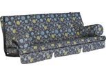 Bankauflage "Trend", grau (grau, blau), B:178cm H:9cm T:180cm, Obermaterial: 75% Baumwolle, 25% Polyester. Füllung: 100% Polyurethan, ANGERER FREIZEITMÖBEL, Polsterauflagen, Bankauflage