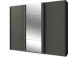 Schwebetürenschrank WIMEX "Bern Schiebetürenschrank", grau (graphit, alu), B:270cm H:236cm T:64cm, Holzwerkstoff, Schränke, Schwebetürenschrank, Schrank mit zusätzlicher Innenausstattung, Garderobe