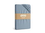 Spannbettlaken OTTO HOME "BLACKBERRY in BASIC und PREMIUM Qualität, 100% Baumwolle", mittelblau, B:140cm L:200cm, Jersey (160 g/m²), Obermaterial: 100% Baumwolle, Bettlaken, Spannbettlaken, für hohe Matratzen bis 28 cm, Bettlaken, Spannbetttuch, pflegeleicht