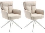 Esszimmerstuhl HOME AFFAIRE "Monaco", beige (creme, weiß, creme), B:59cm H:92,5cm T:67,5cm, Stühle, Esszimmerstuhl, verschiedene Gestelle wählbar, Belastbar bis 120 Kg