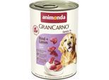 animonda GranCarno Original Nassfutter Hund Senior, Rind und Lamm 24x400 g