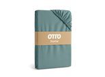 Spannbettlaken OTTO HOME "BLACKBERRY in BASIC und PREMIUM Qualität, 100% Baumwolle", jade, B:120cm L:200cm, Jersey (160 g/m²), Obermaterial: 100% Baumwolle, Bettlaken, Spannbettlaken, für hohe Matratzen bis 28 cm, Bettlaken, Spannbetttuch, pflegeleicht