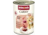 animonda Carny Nassfutter Katze Kitten Pute und Rind 12x400 g
