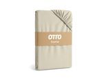 Spannbettlaken OTTO HOME "PHYSALIS in BASIC und PREMIUM Qualität, 100% Baumwolle", beige, B:180cm L:200cm, Jersey (160 g/m²), Obermaterial: 100% Baumwolle, Bettlaken, Spannbettlaken, für Matratzen bis 18 cm Höhe, Bettlaken, Spannbetttuch, pflegeleicht
