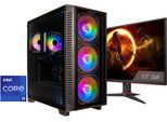 CAPTIVA Gaming-PC-Komplettsystem "Advanced Gaming I95-492 TFT Bundle", Energieeffizienz: F, schwarz, Microsoft Windows 11 Home (64 Bit), 32 GB RAM 1.000 GB SSD, Computer_Komplettsysteme, Gaming-PC-Komplettsystem