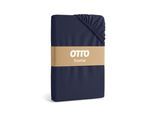 Spannbettlaken OTTO HOME "BLACKBERRY in BASIC und PREMIUM Qualität, 100% Baumwolle", marine, B:200cm L:200cm, Jersey (160 g/m²), Obermaterial: 100% Baumwolle, Bettlaken, Spannbettlaken, für hohe Matratzen bis 28 cm, Bettlaken, Spannbetttuch, pflegeleicht