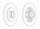 JURID Bremsscheibe 562610j1 238mm 8mm für RENAULT