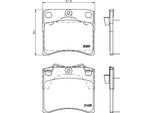 HELLA Bremsbelagsatz, Scheibenbremse 8db355018381 für VW