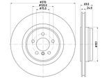 HELLA Bremsscheibe 8dd355125091 370mm 24mm für BMW