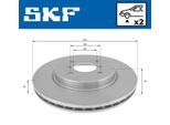SKF Bremsscheibe vkbd80748v2 272mm 22mm für Suzuki