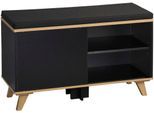 Schuhschrank KESPER "KESPER Schuhschrank mit Sitzkissen", schwarz, B:77cm H:48cm T:30cm, FSC-zertifizierter Holzwerkstoff, Schränke, Schuhschrank