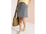 Minirock CECIL, Damen, Gr. L (42), palm breeze grün, Stoff, 73% Polyester, 24% Viskose, 3% Elasthan, gestreift, comfort fit kurz, Röcke Minirock, aus Seersucker-Material